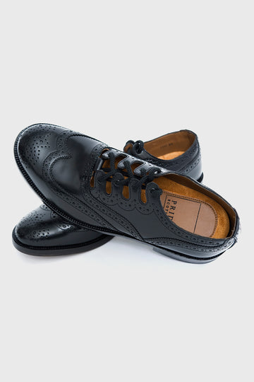 Black Leather Pride of Scotland Ghillie Brogues