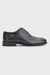 Thistle Shoes Black Leather Day Brogues