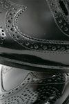 Thistle Shoes Black Leather Ghillie Brogues