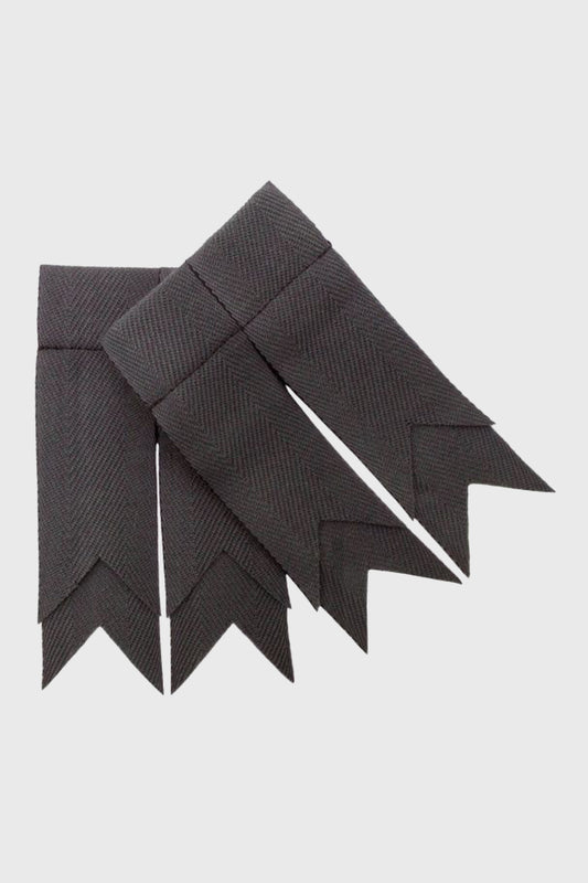 Stealth Grey Plain Coloured Garter Flashes