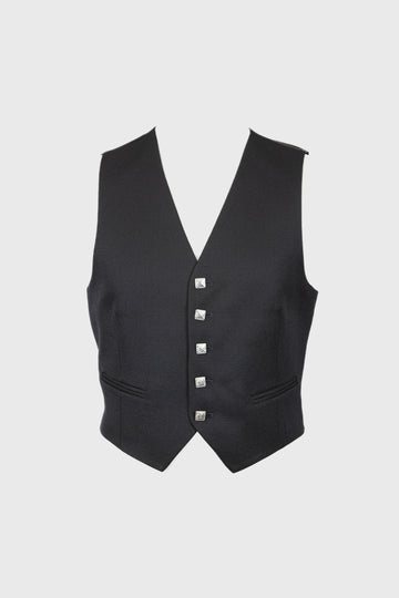 Black Short 5 Button Waistcoat