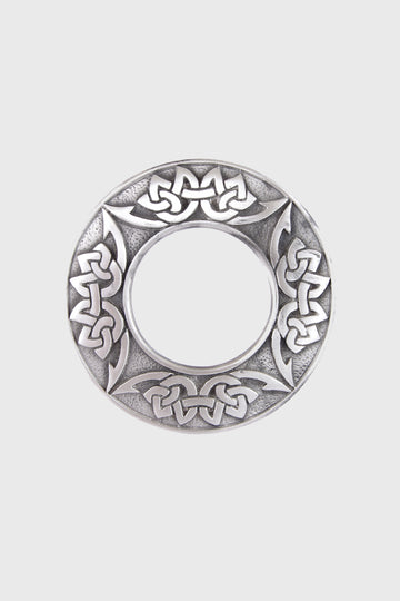 Celtic Plaid Brooch - Polished Finish