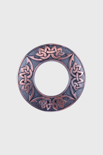 Celtic Plaid Brooch - Chocolate Bronze Finish