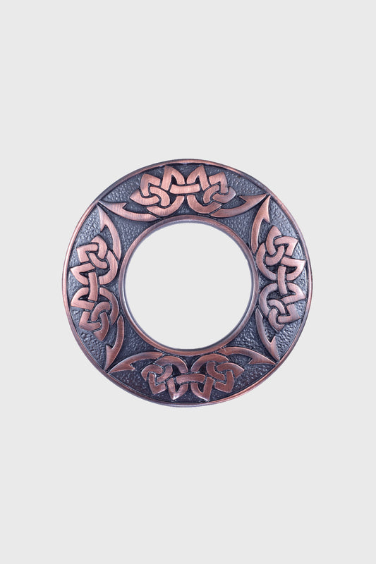 Celtic Plaid Brooch - Chocolate Bronze Finish