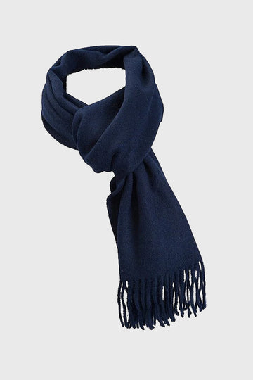 Navy Pride Plain Wool Scarf