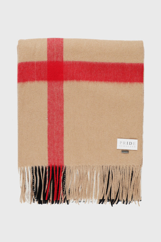 Thomson Camel Tartan Blanket