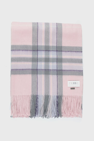 Cherry Blossom Tartan Blanket