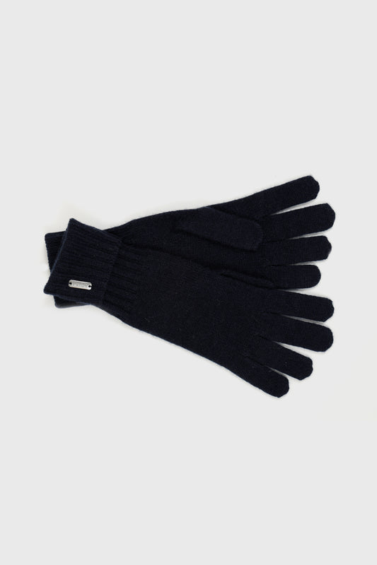 Navy Pride Wool & Cashmere Gloves