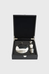 Grey Stewart Hip Flask Set