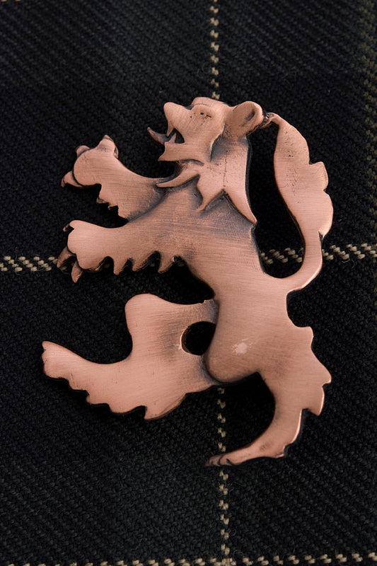 Lion Rampant Kilt Pin - Copper