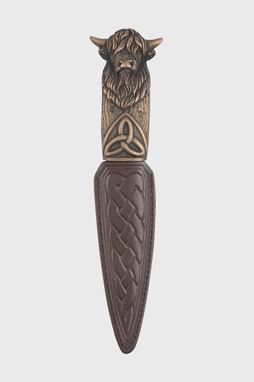 Highland Cow Resin Sgian Dubh - Bronze