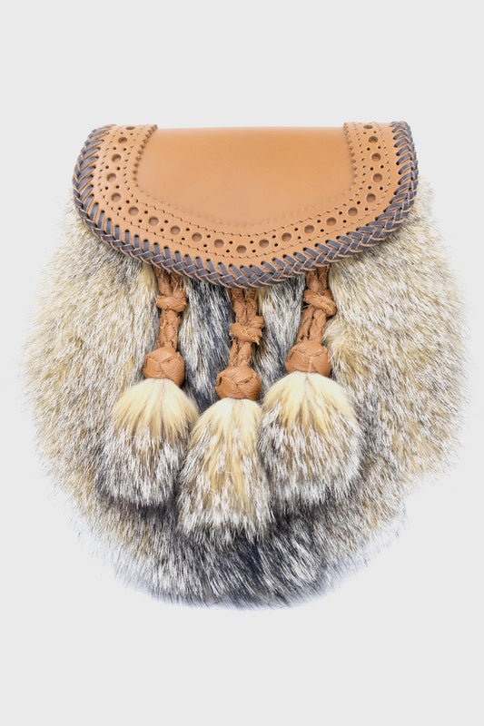 Brown Leather & American Fox Sporran