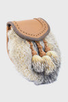 Brown Leather American Fox Fur Semi Dress Sporran
