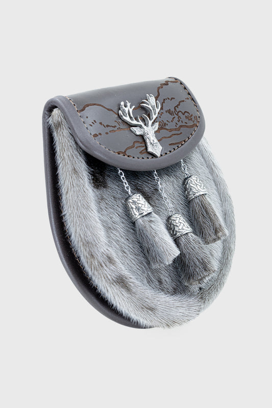 Brown Leather and Grey Sporran