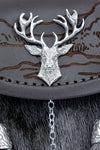 Brown Leather and Grey Sporran