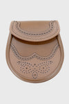 Brown Brogue Embrodiered Day Sporran