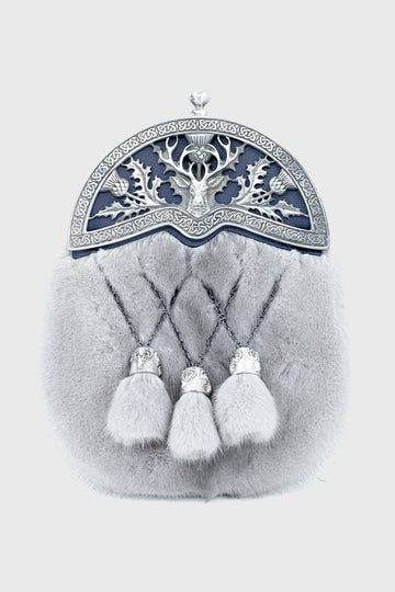 Sapphire Mink and Stag Sporran