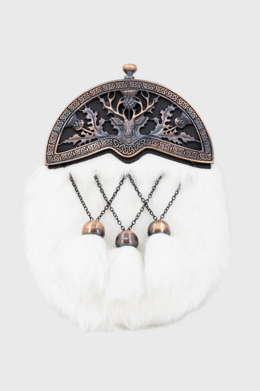 White Rabbit & Copper Stag Sporran