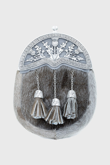 Mid Grey Seal Thistle Dress Sporran