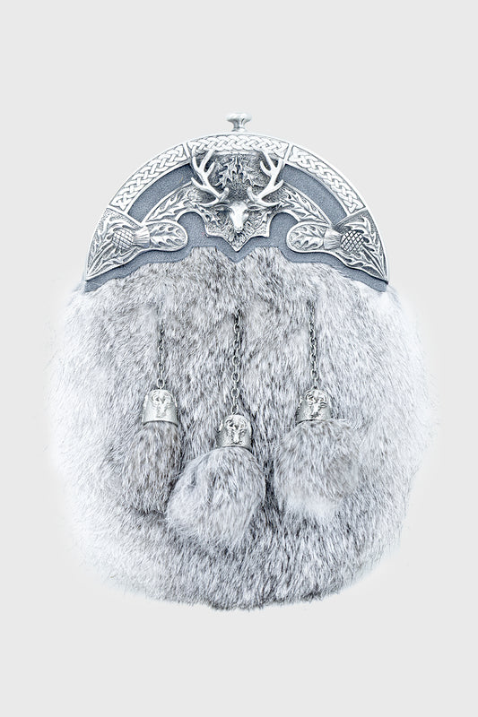 Grey Chinchilla Stag Dress Sporran