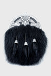 Black Racoon Fur Stag Dress Sporran