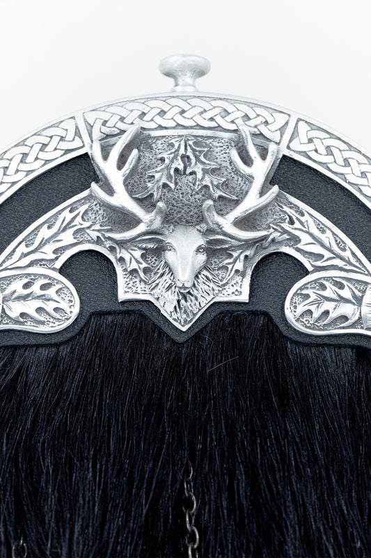 Black Racoon Stag Dress Sporran
