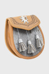 Tan Leather and Grey Sporran