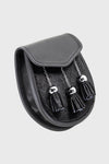 Black Leather Seal Skin Embroidered Semi Dress Sporran