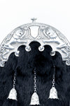 Pride Black Rabbit Fur Pewter Dress Sporran