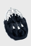 Pride Black Rabbit Fur Pewter Dress Sporran