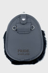 Pride Black Rabbit Fur Pewter Dress Sporran