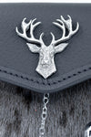 Black Leather and Grey Sporran