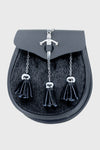 Black Leather and Black Seal Sporran