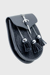 Black Leather and Black Seal Sporran