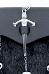 Black Leather and Black Seal Sporran