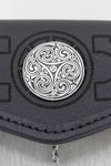 Black Leather and Light Grey Seal Sporran