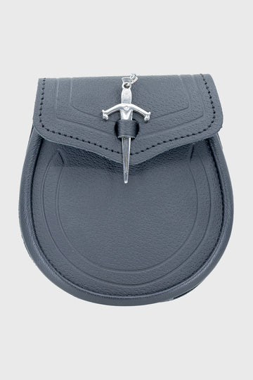 Black Leather Sword Day Sporran