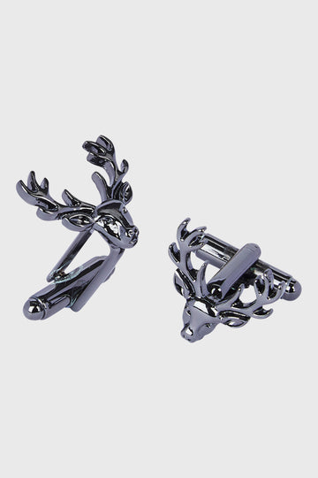 Stag Head Cufflinks - Black