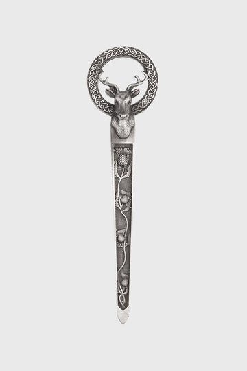 Stag & Thistles Pewter Kilt Pin - Matt