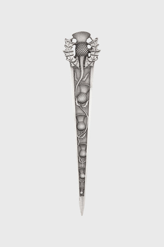 Thistle Pewter Kilt Pin - Matt