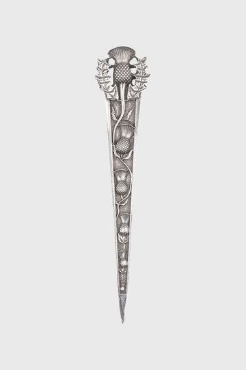 Thistle Pewter Kilt Pin - Polished