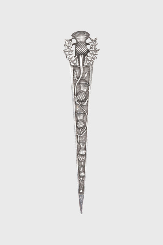 Thistle Pewter Kilt Pin - Polished