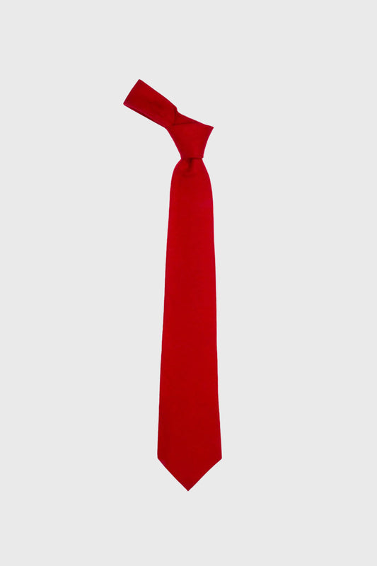 Scarlet Red Wool Tie