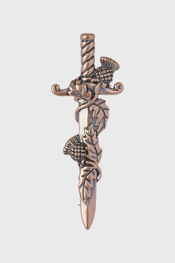 Wild Thistles Kilt Pin - Copper