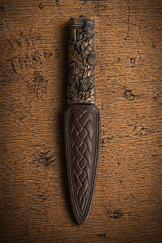 Wild Thistles Resin Sgian Dubh - Bronze