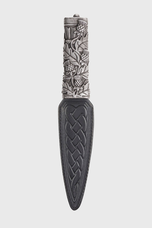 Wild Thistles Resin Sgian Dubh - Silver