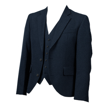 Midnight Navy Contemporary Tweed