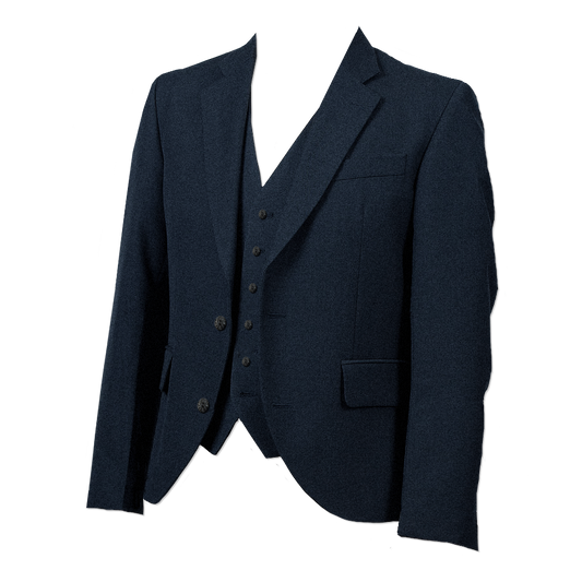 Midnight Navy Contemporary Tweed