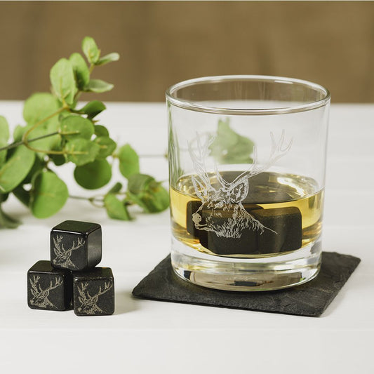 Stag Engraved Whisky Stones