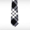 MacFarlane Black & White Modern Tartan Tie